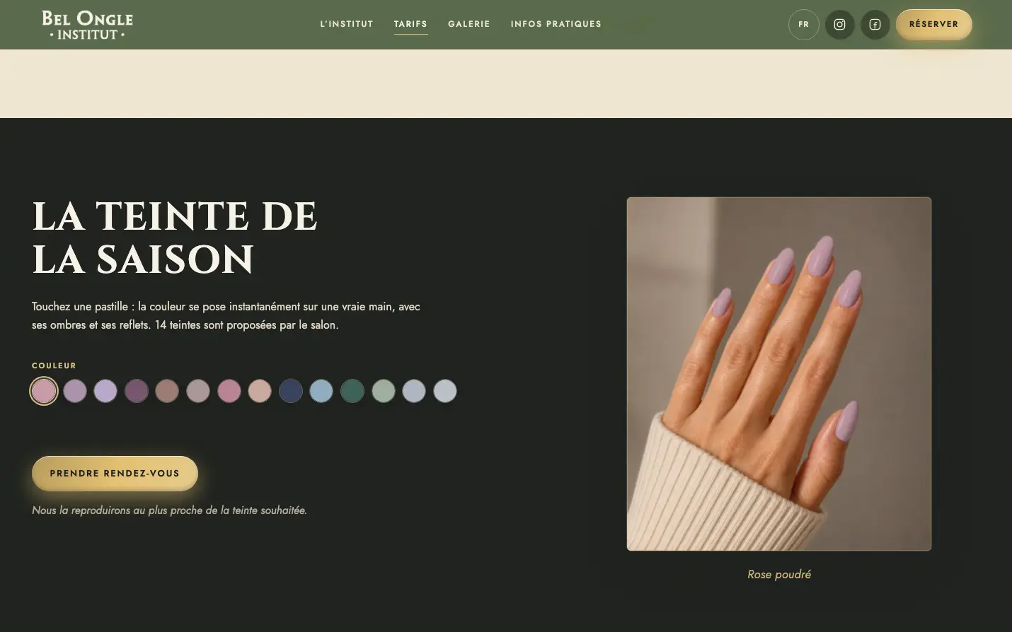 Fonctionnalités présentées sur le site
