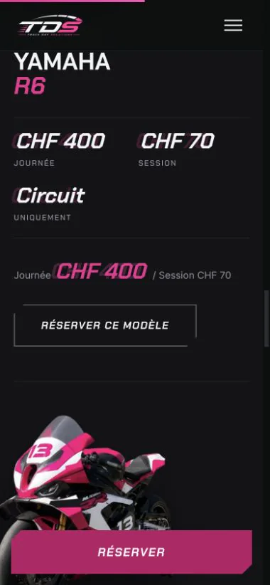 Détail de l’expérience mobile