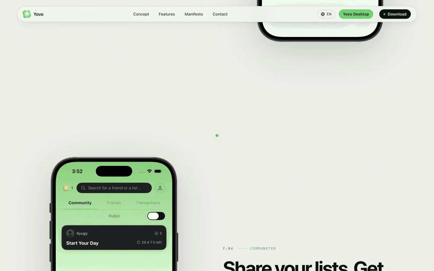 Détail d’interface et de mise en page